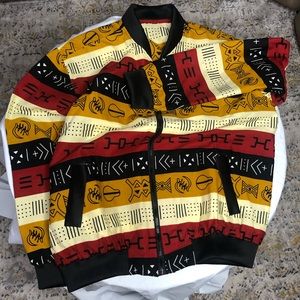 African fabric bomber jacket